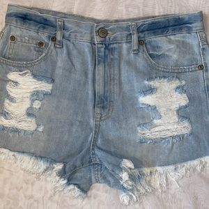Aeropostale Distressed Denim Jean Shorts
